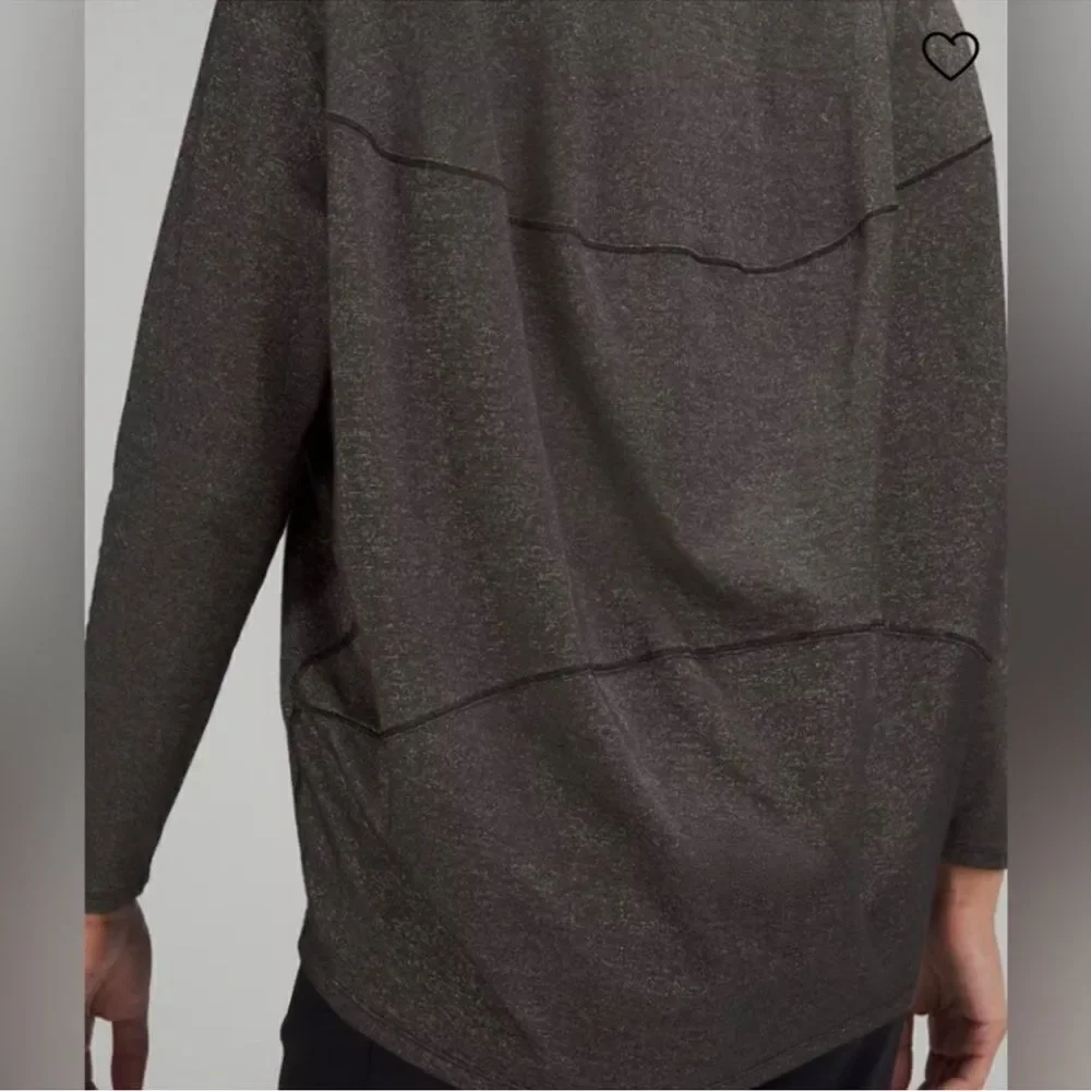 Lululemon Special Edition Back In Action Long Sleeve Shirt Black Spark Metallic